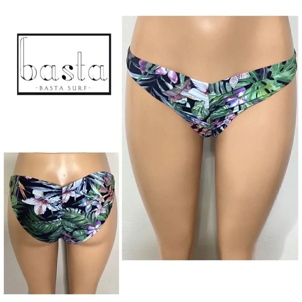 New. Basta Surf ruched V bikini bottoms. Size 12
